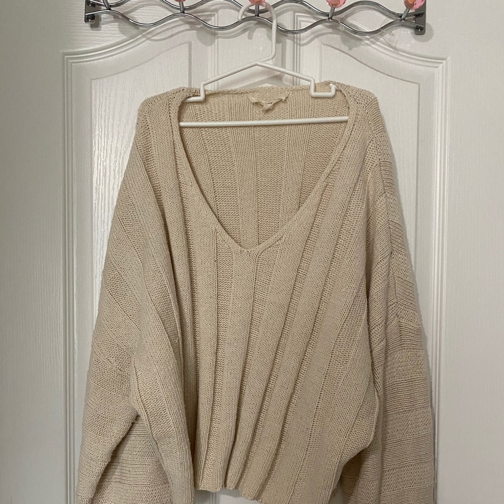 LA hearts off white sweater